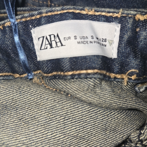 Zara TRF Strapless Dark Wash Denim Jumpsuit - Picture 4 of 6